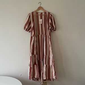 Knox Rose Maxi Dress Wrap Side Tie Cotton